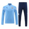 Tréninkový Mikina Manchester City Quarter Zip 2022-23 Modrá pro Muži